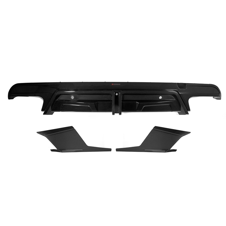 SOOQOO BMW X5M F95 Prepreg Carbon Fiber Diffuser With Brake Light | F95