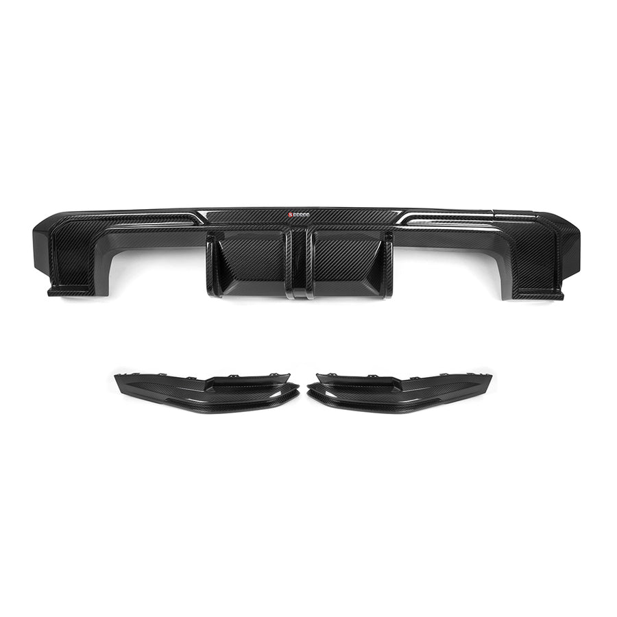SOOQOO BMW M3 G80 G81 Type-A Prepreg Carbon Fiber Rear Diffuser Set | G80,G81