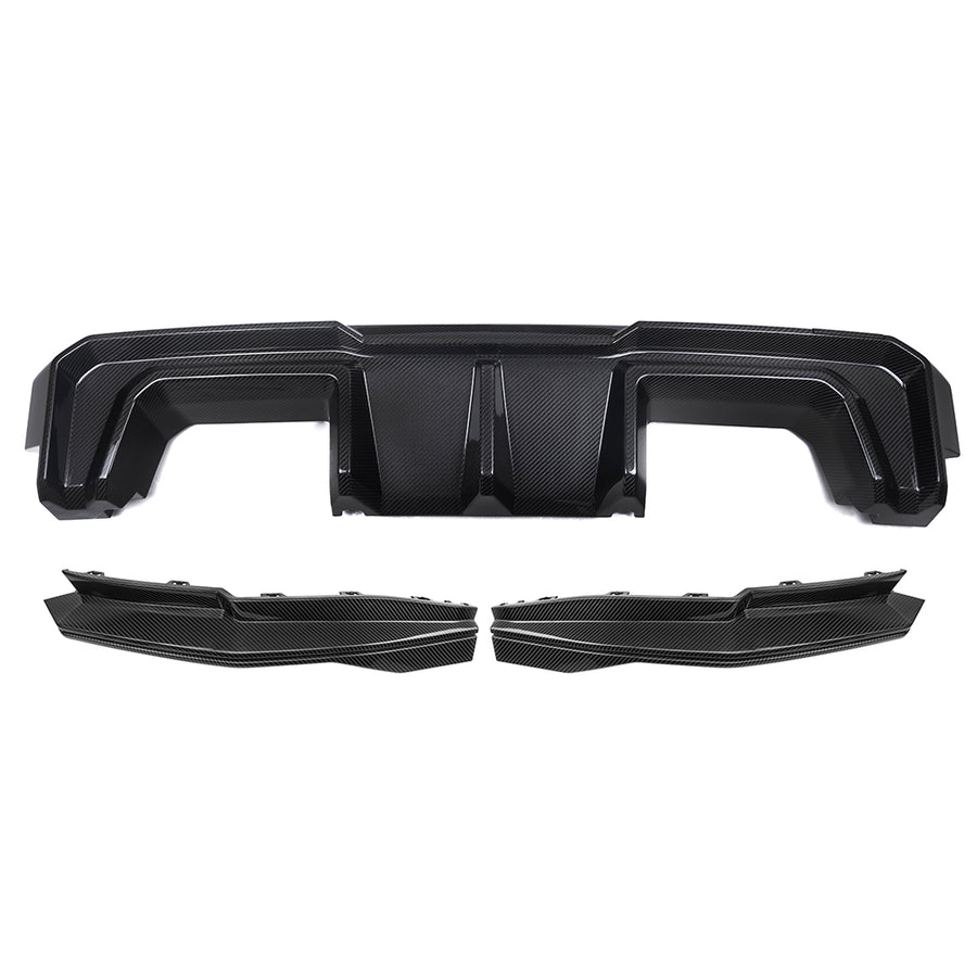 SOOQOO BMW M3 G80 G81 Type-B Prepreg Carbon Fiber Rear Diffuser Set | G80,G81