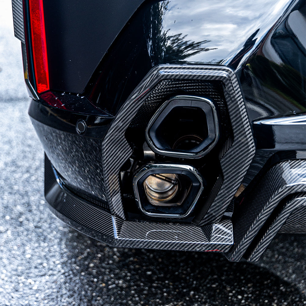 SOOQOO XM G09 Exhaust Tip Outer Trims in Gloss Carbon