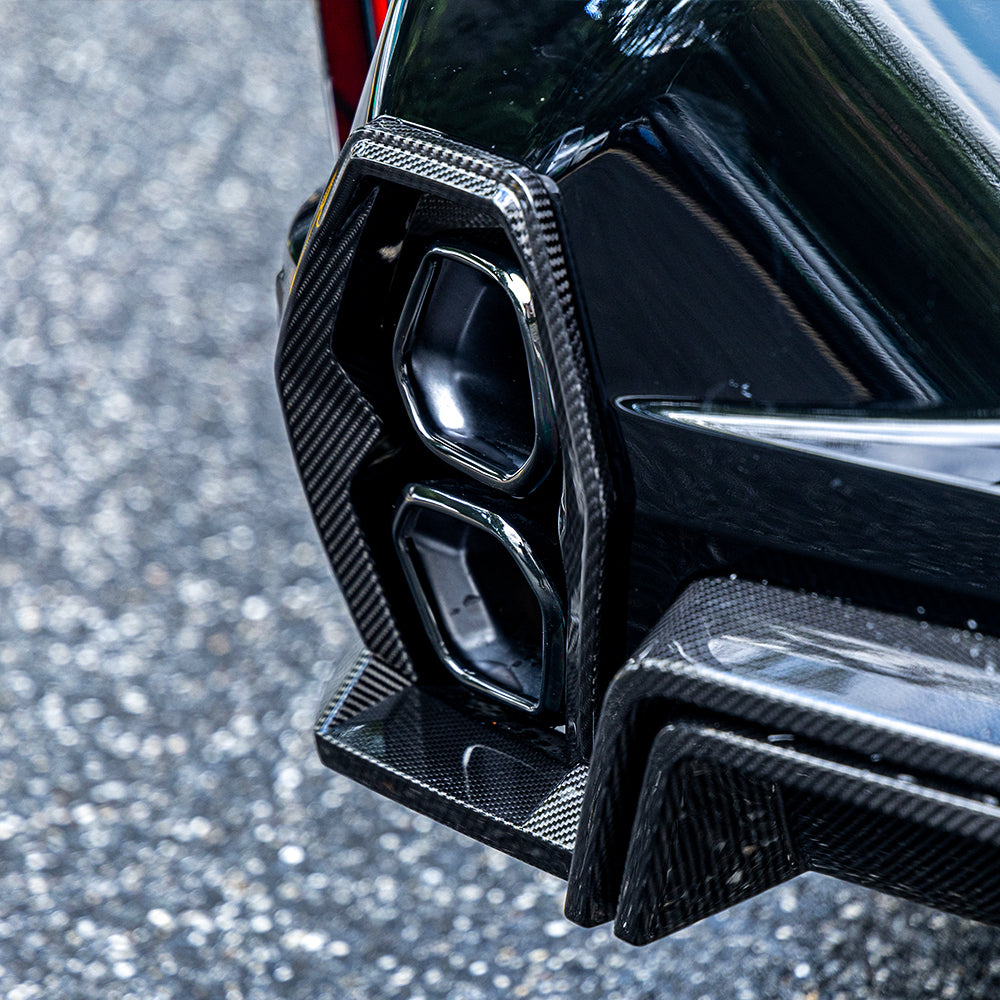 SOOQOO XM G09 Exhaust Tip Outer Trims in Gloss Carbon