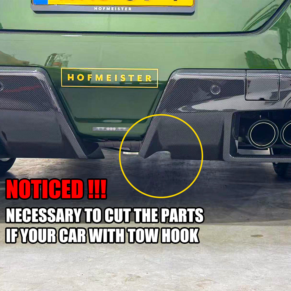 SOOQOO BMW M5 G90 G99 Type-B Prepreg Carbon Fiber Rear Diffuser