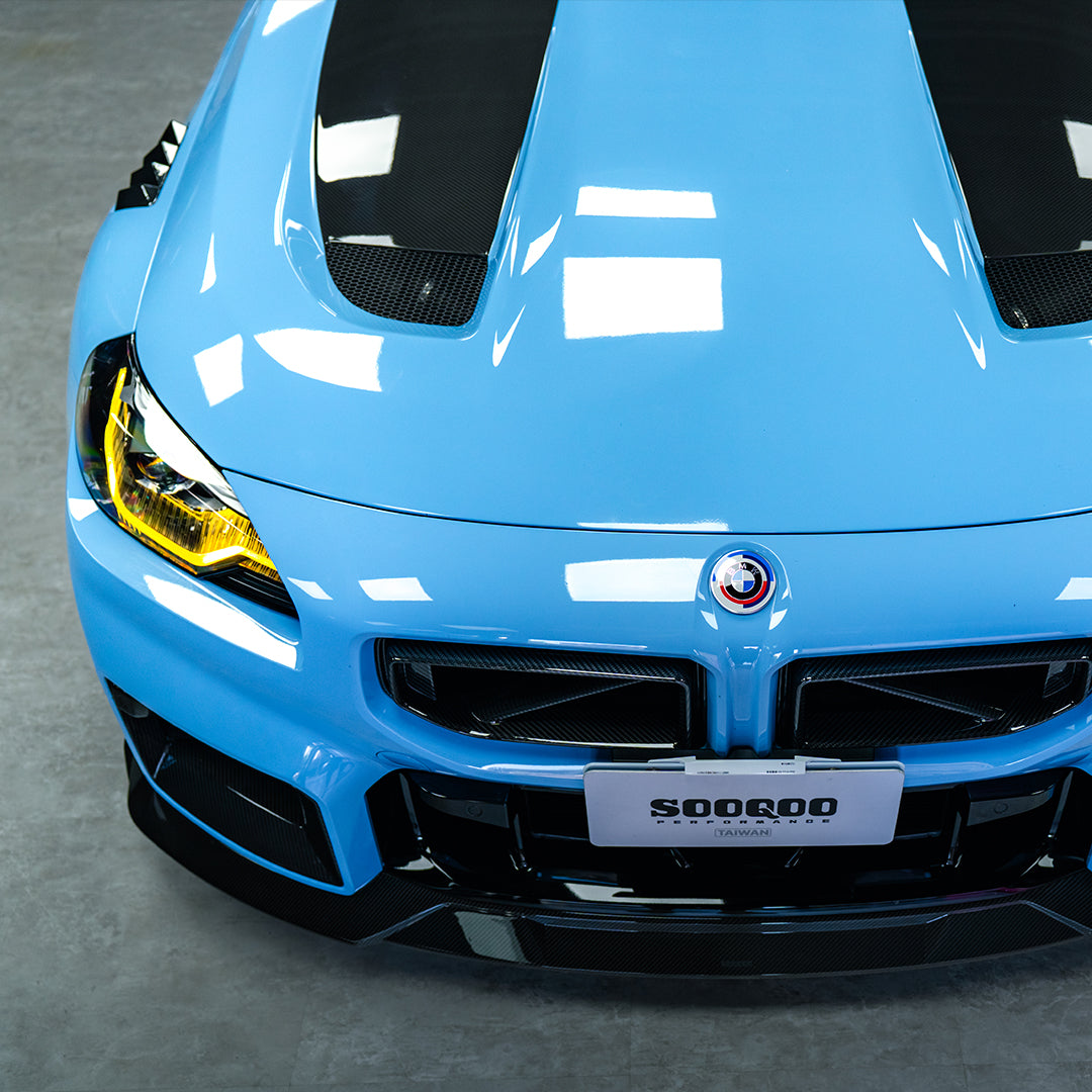 SOOQOO V2 BMW M2 G87 Vented Hood In White Primer Finish