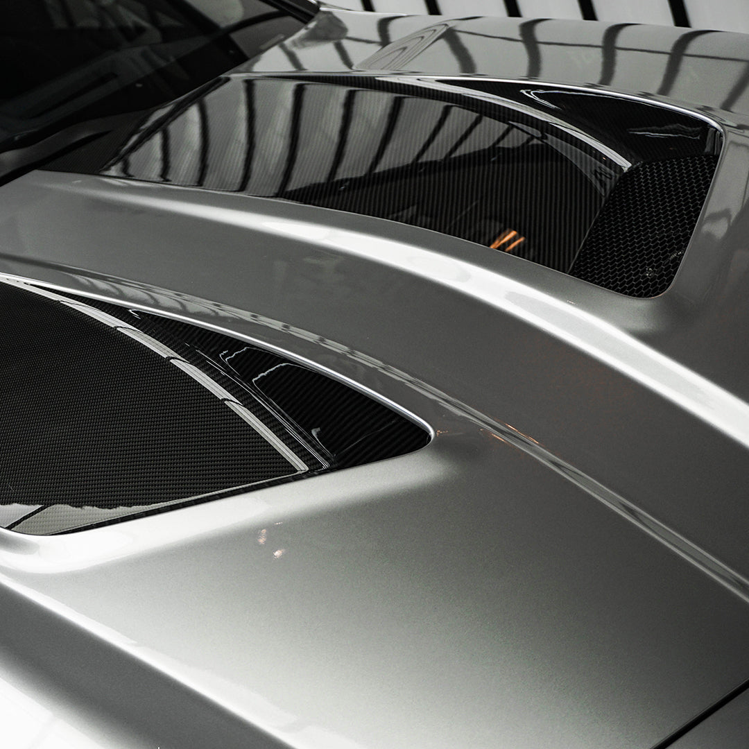 SOOQOO V2 BMW M3 G80 M4 G82 Vented Hood in White Primer Finish