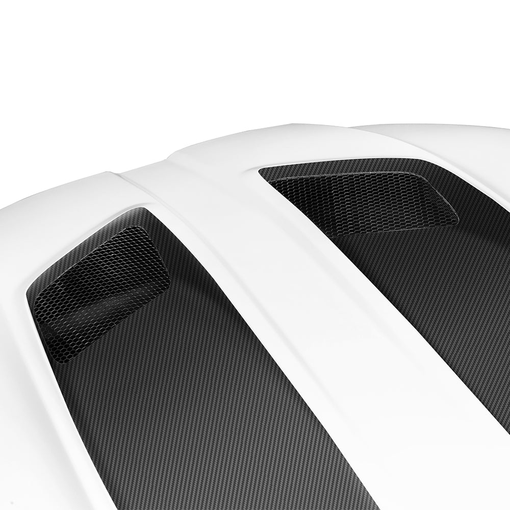 SOOQOO V2 BMW M3 G80 M4 G82 Vented Hood in White Primer Finish