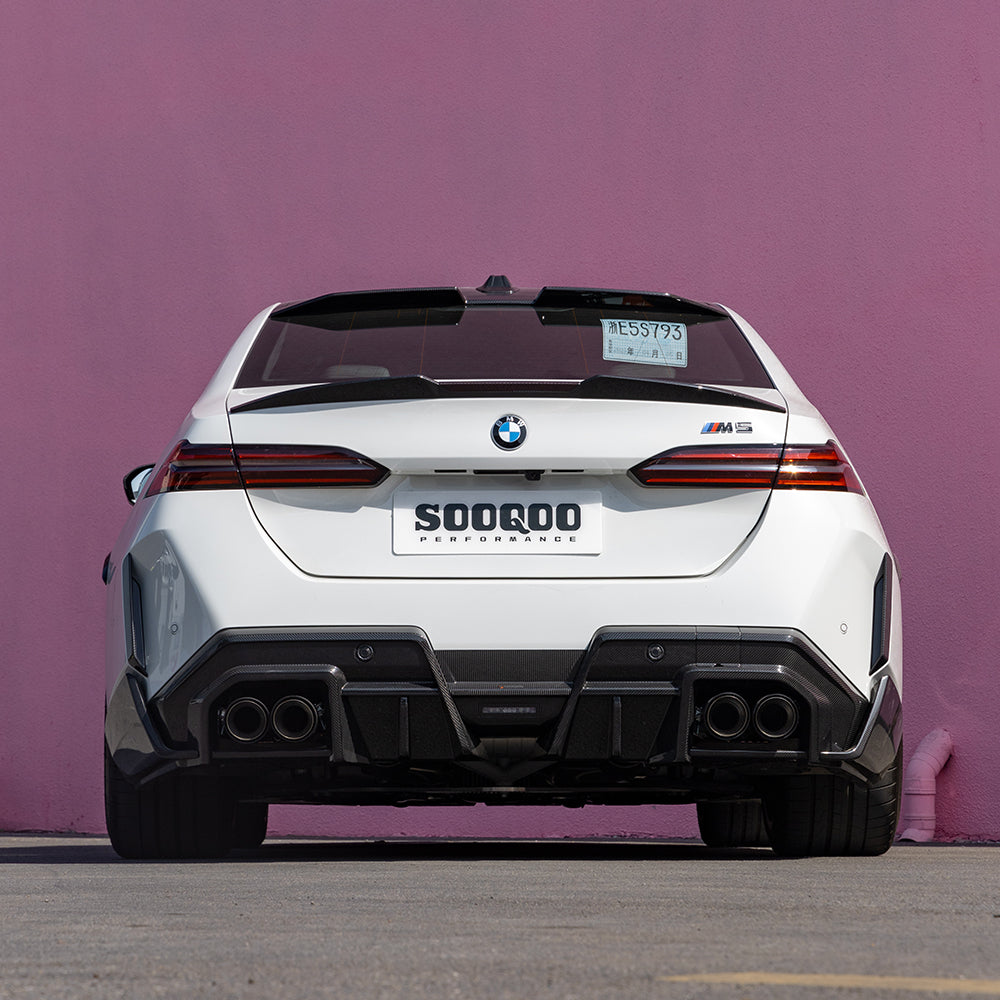 SOOQOO BMW M5 G90 Prepreg Carbon Fiber Trunk Spoiler