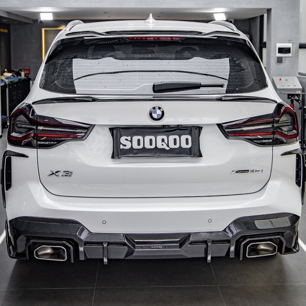 SOOQOO BMW X3 G01 LCI Rear Diffuser In Prepreg Carbon Fiber