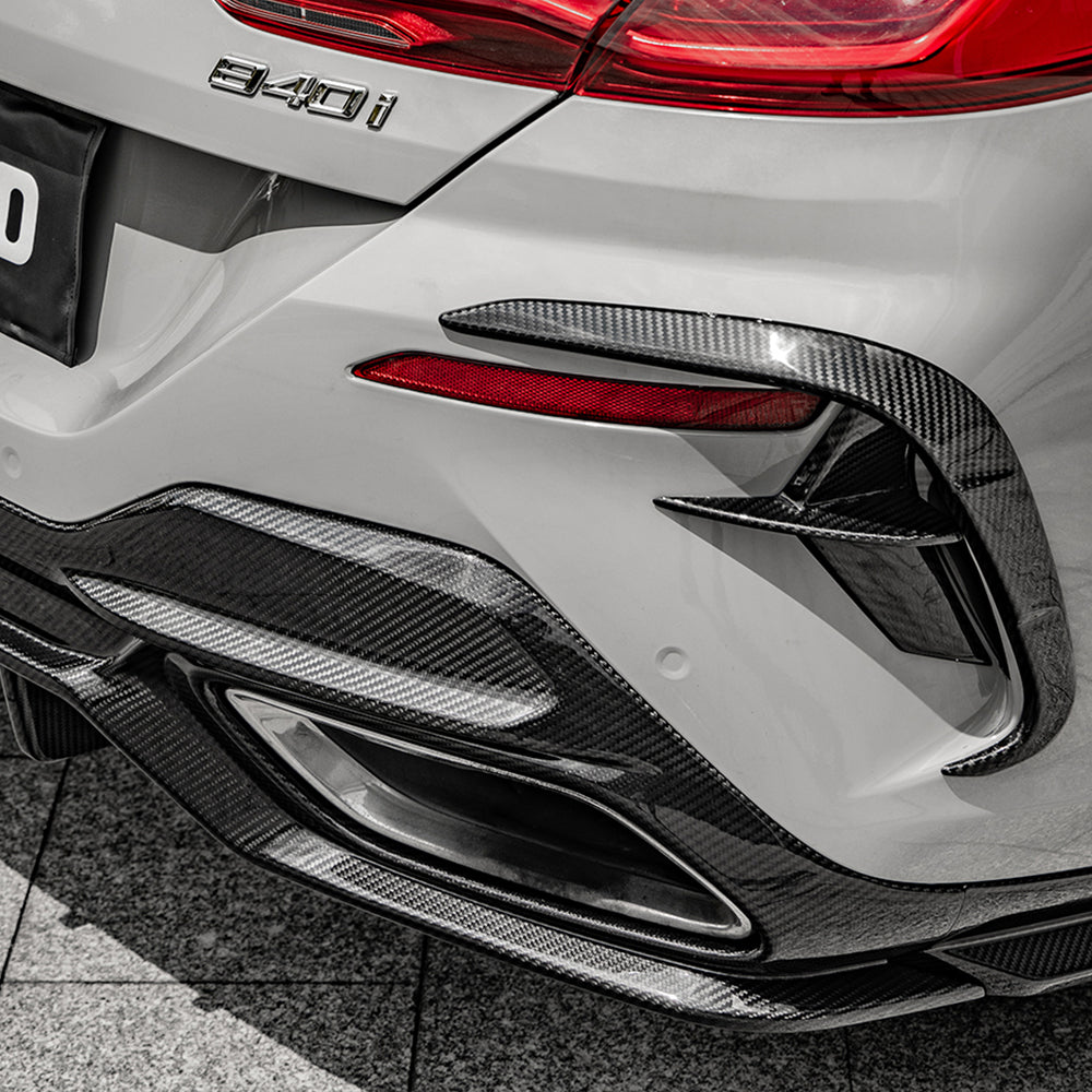 Car Rear Bumper with Carbon Fiber