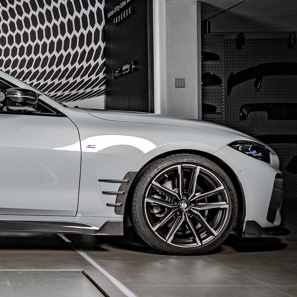 SOOQOO BMW 4 Series G22 Front Arch Trims In Prepreg Carbon Fiber