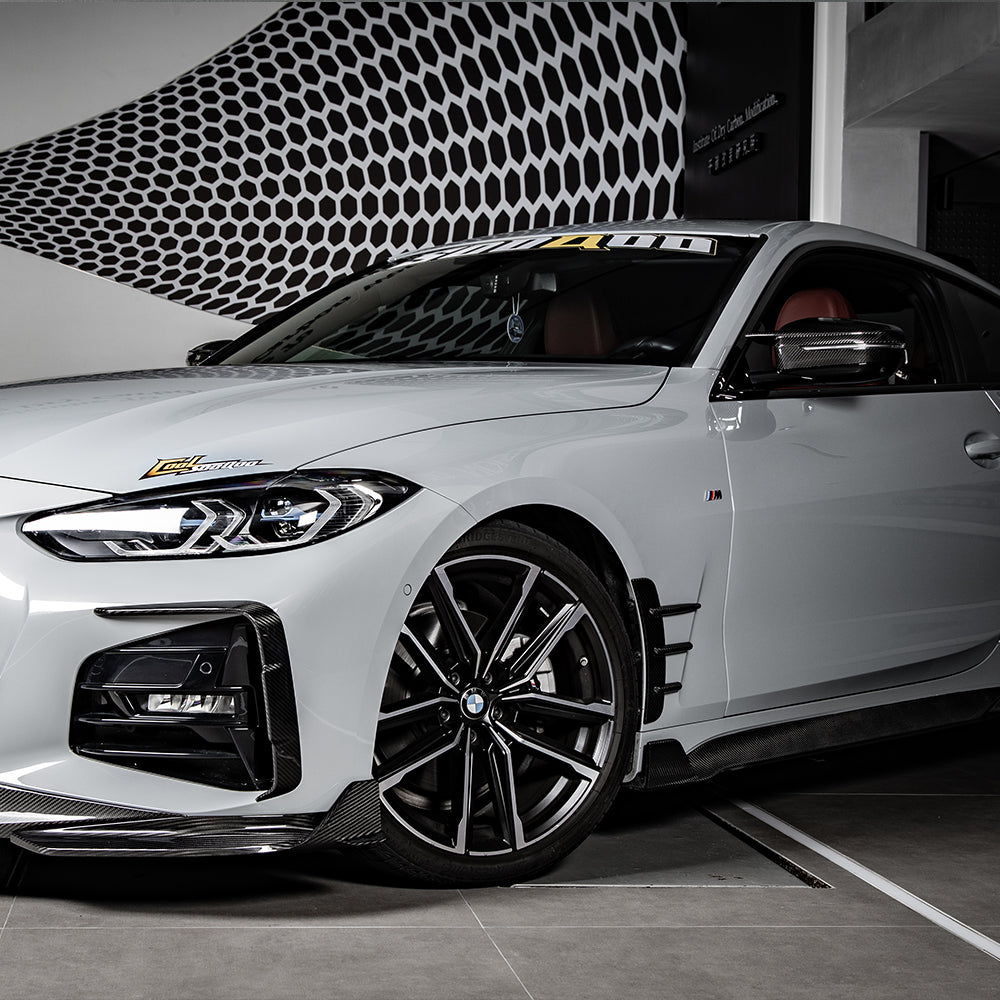 SOOQOO BMW 4 Series G22 Front Arch Trims In Prepreg Carbon Fiber