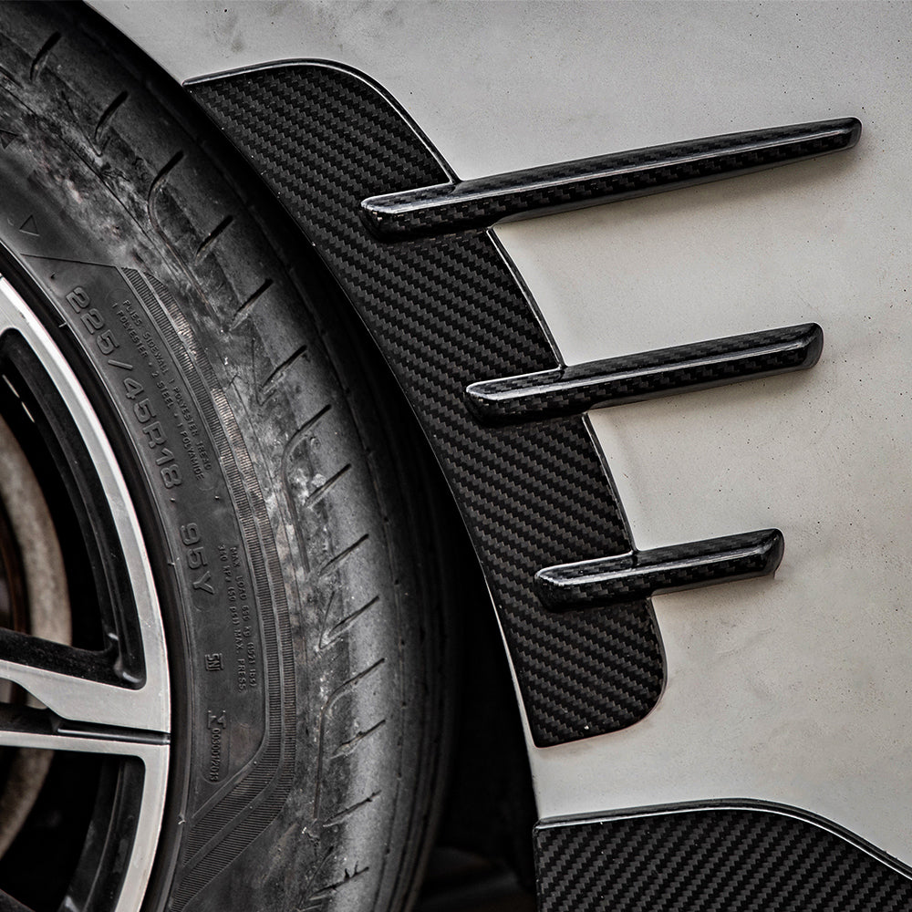 SOOQOO BMW 4 Series G22 Rear Arch Trims In Prepreg Carbon Fiber