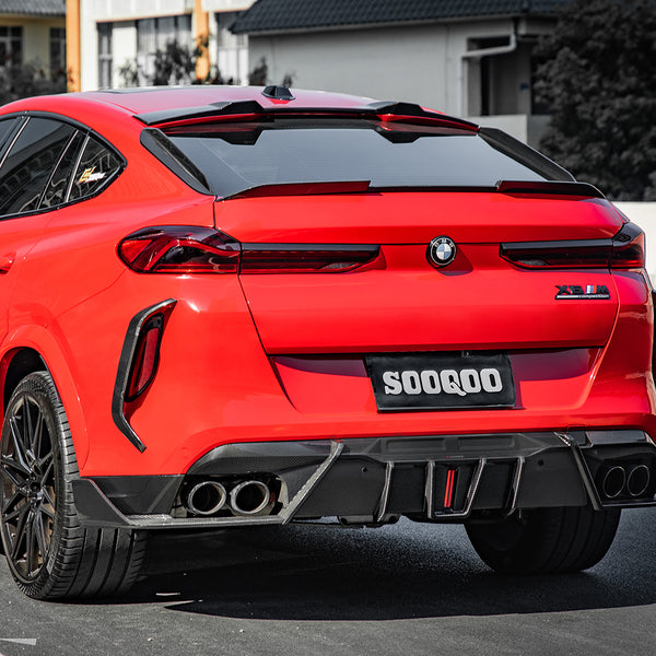 BMW X6M F96 Rear Diffuser with Brake Light | Sooqoo Carbon