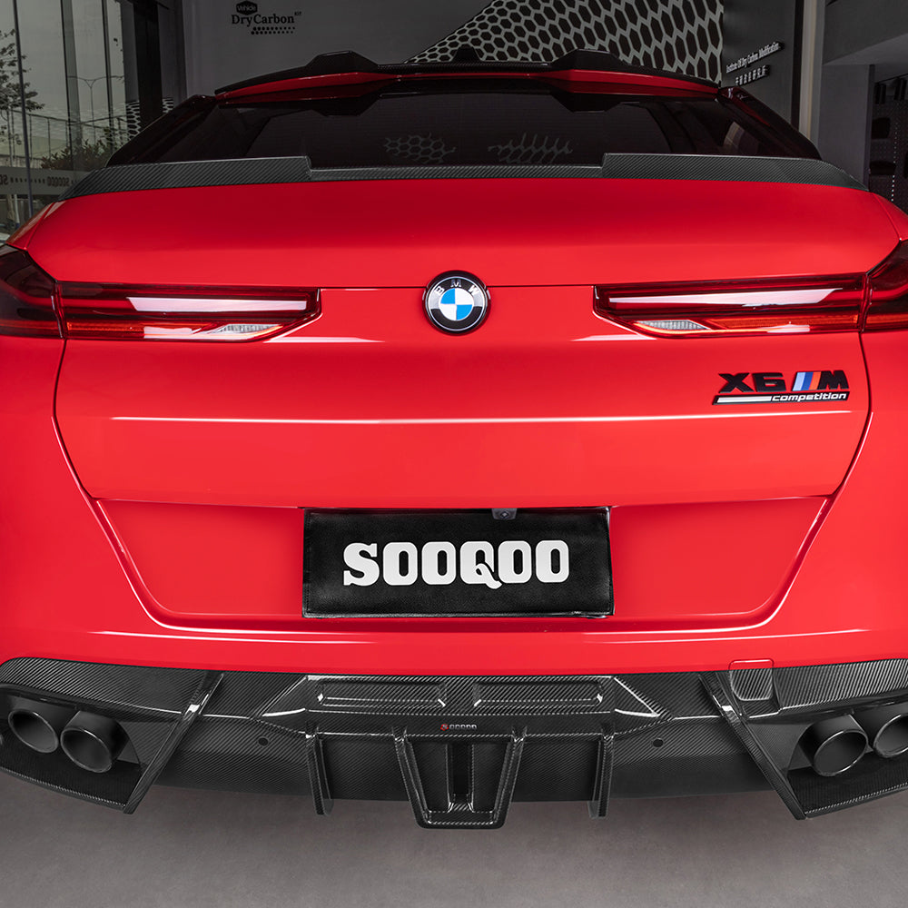 SOOQOO BMW X6M F96 Prepreg Carbon Fiber Diffuser