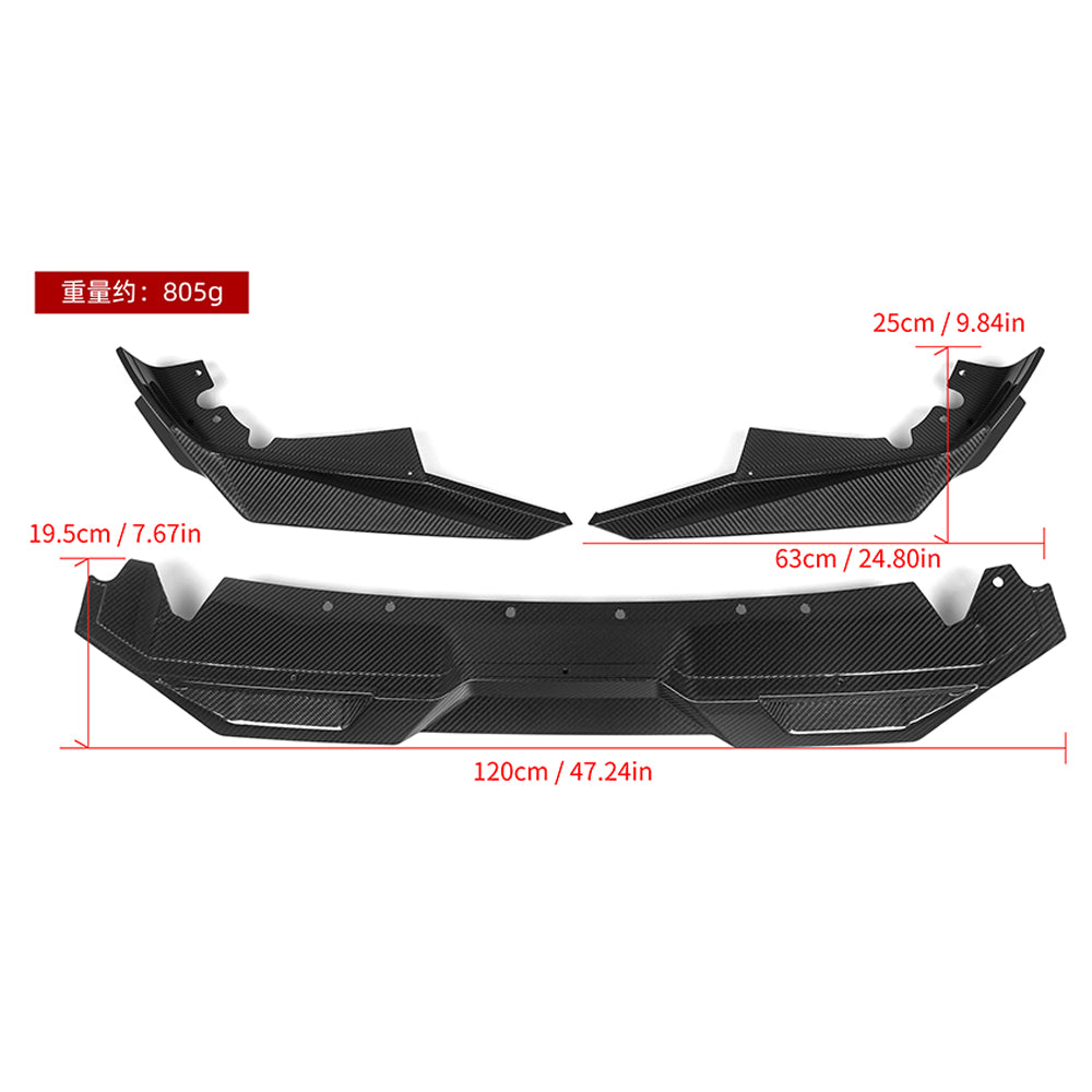 SOOQOO BMW X5M F95 LCI Carbon Fiber Front Lip