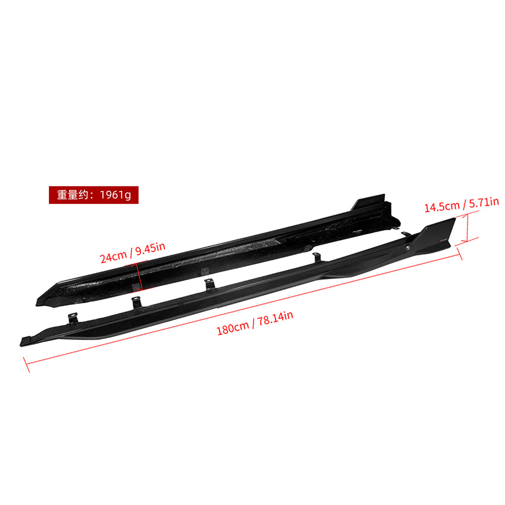 SOOQOO BMW X5M F95 LCI Carbon Fiber Side Skirt