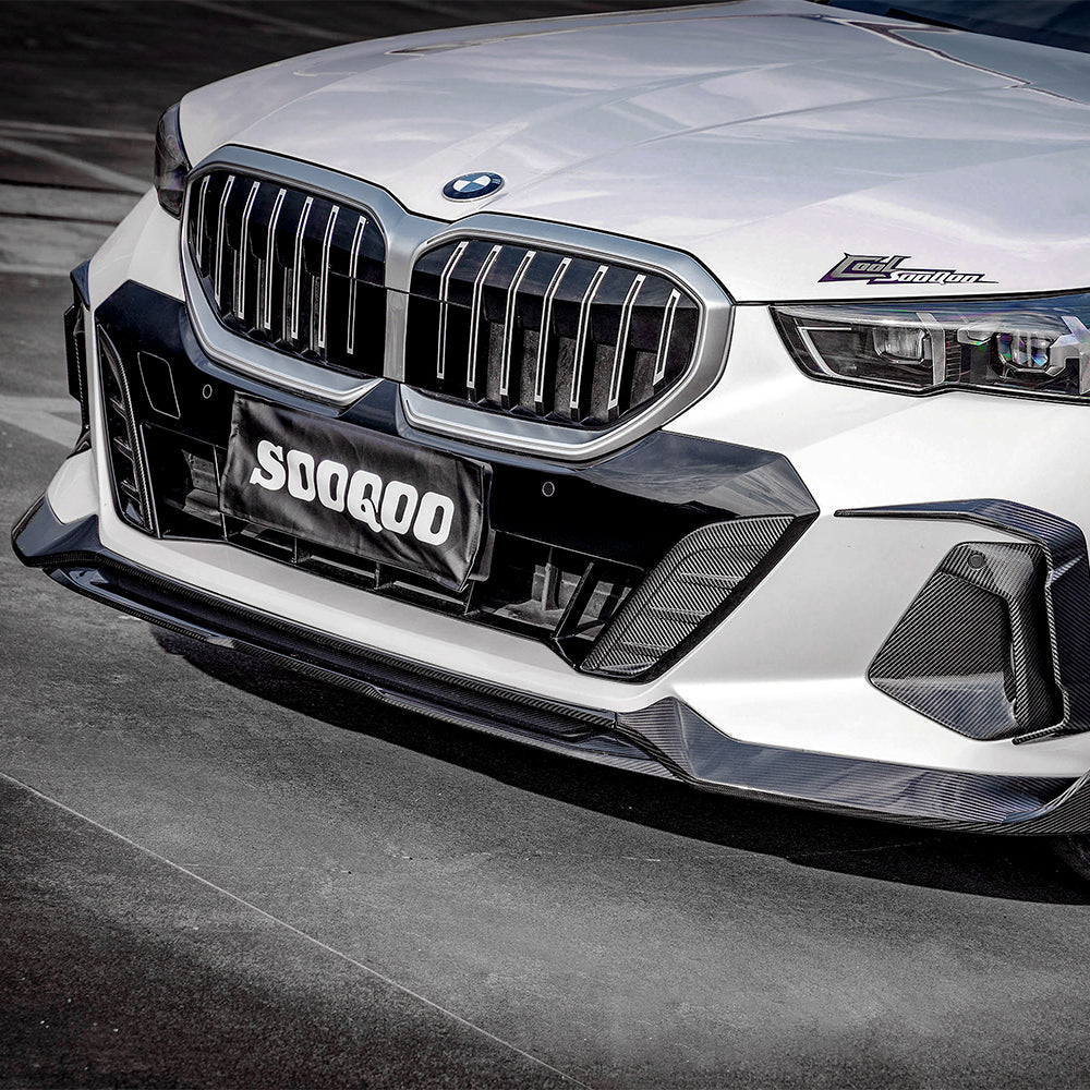 SOOQOO BMW 5 Series G60 G68 Carbon Fiber Front Lip