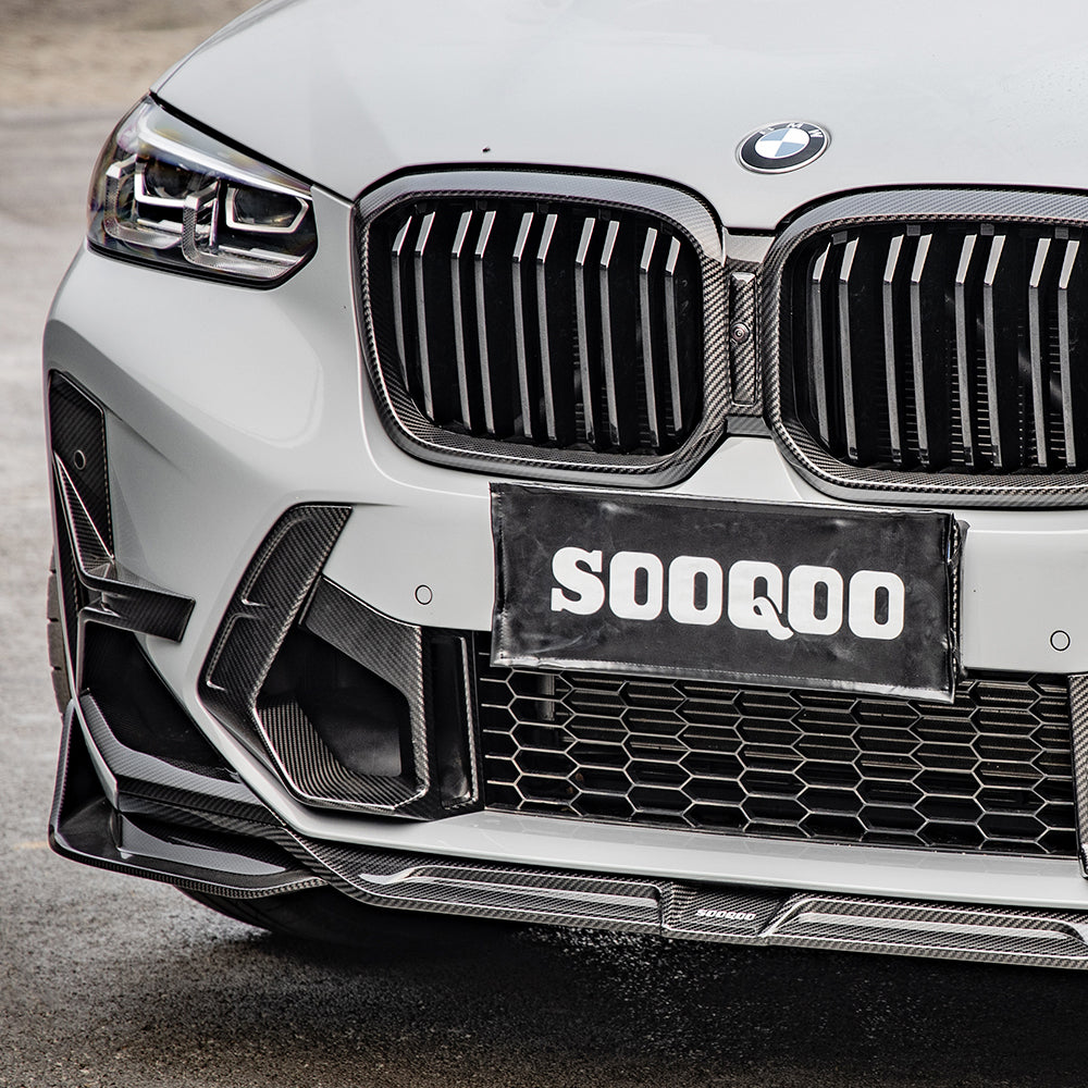 SOOQOO V1 BMW X3M F97 & X4M F98 LCI Carbon Fiber Front Lip