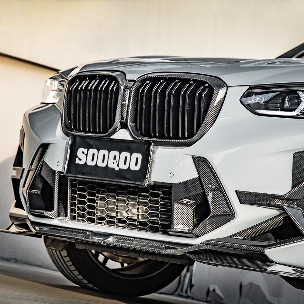 SOOQOO BMW X3M F97 X4M F98 LCI Carbon Fibre Front Lip