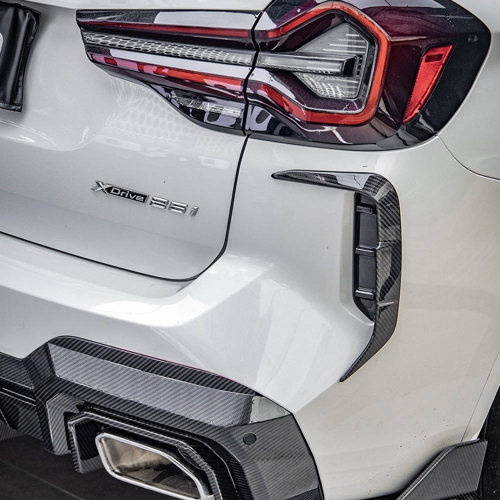 SOOQOO BMW X3 G01 LCI Carbon Fiber Rear Bumper Insert