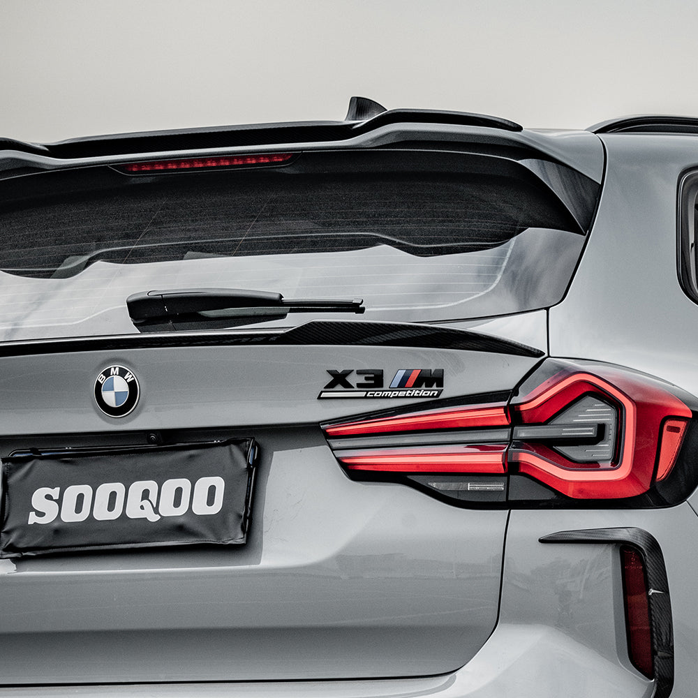 Bmw F97 Rear SOOQOO BMW X3M F97 Carbon Fiber Rear Spoiler | SOOQOO Carbon