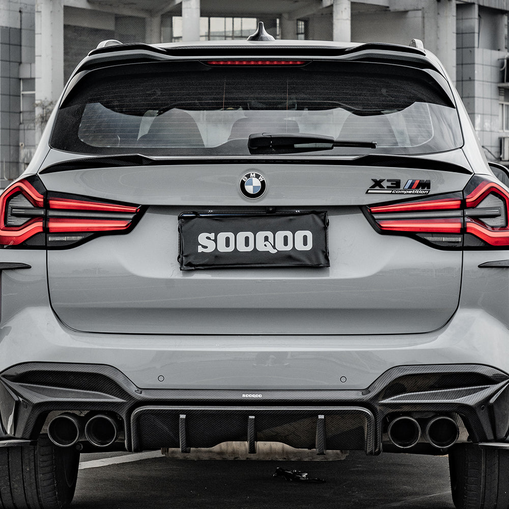 Bmw F97 Rear SOOQOO BMW X3M F97 Carbon Fiber Rear Spoiler | SOOQOO Carbon