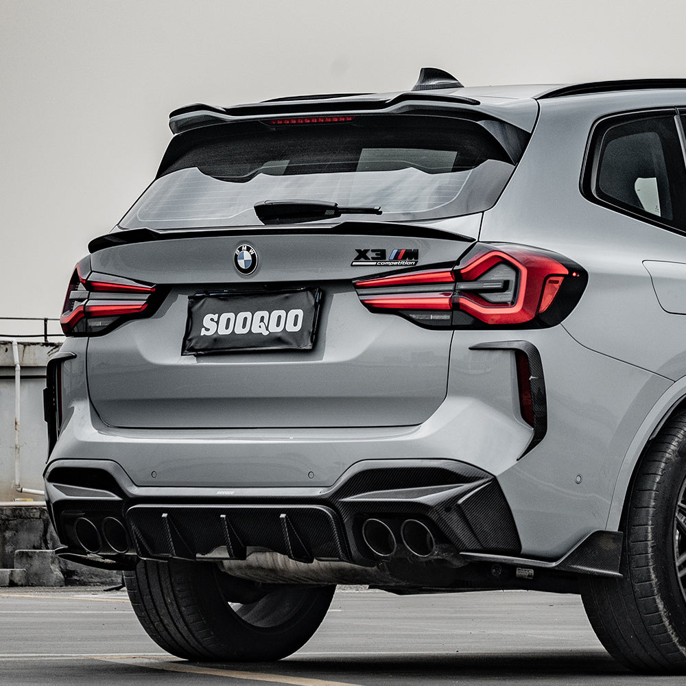 Bmw F97 Rear SOOQOO BMW X3M F97 Carbon Fiber Rear Spoiler | SOOQOO Carbon