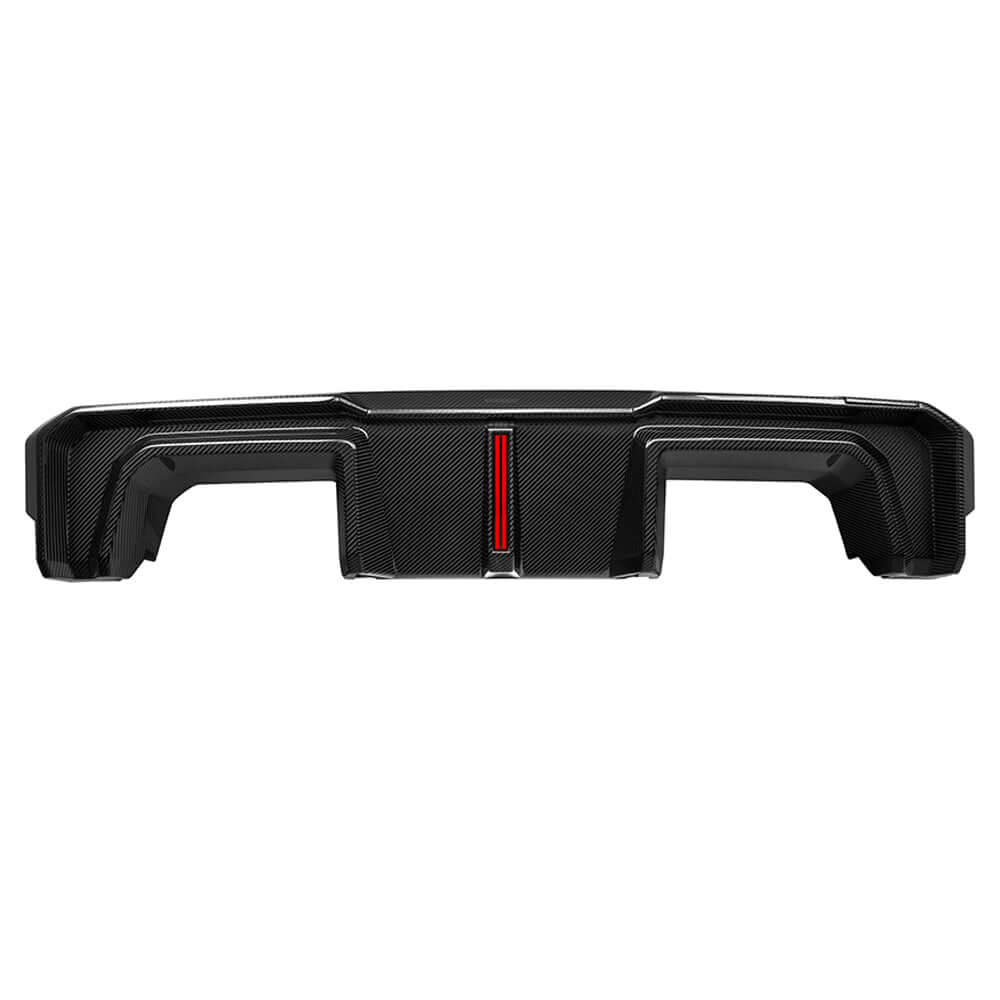 SOOQOO BMW M3 G80 G81 Type-B Prepreg Carbon Fiber Rear Diffuser Set With Brake Light | G80,G81