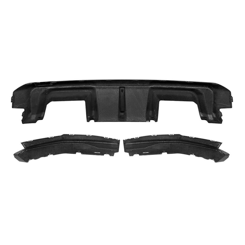 SOOQOO BMW M3 G80 G81 Type-B Prepreg Carbon Fiber Rear Diffuser Set With Brake Light | G80,G81