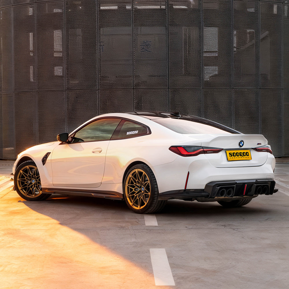 SOOQOO BMW M4 G82 G83 Type-B Prepreg Carbon Fiber Rear Diffuser Set With Brake Light | G82,G83