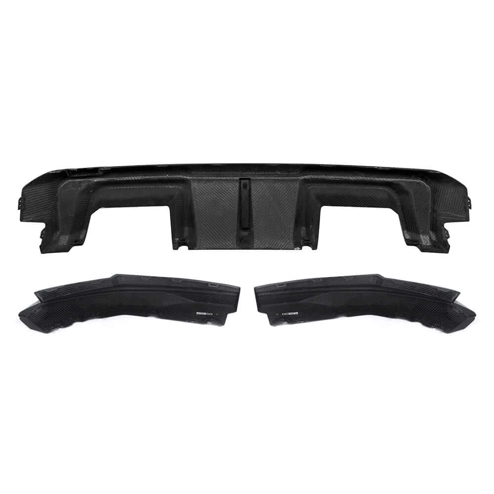 SOOQOO BMW M4 G82 G83 Type-B Prepreg Carbon Fiber Rear Diffuser Set With Brake Light | G82,G83