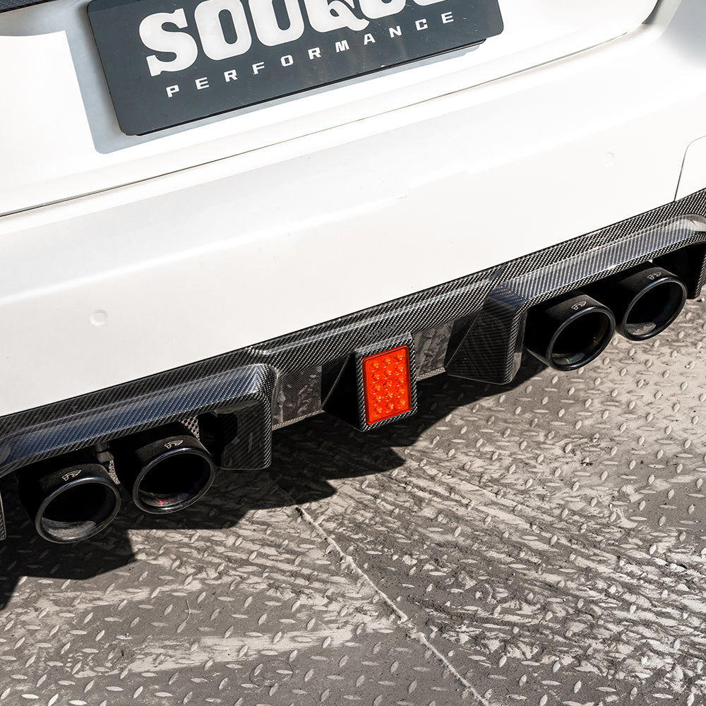 SOOQOO BMW M2 G87 Type-C Prepreg Carbon Fiber Rear Diffuser With Brake Light