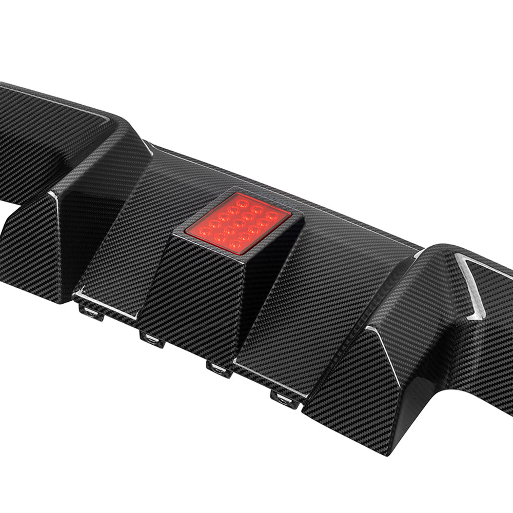 SOOQOO BMW M2 G87 Type-C Prepreg Carbon Fiber Rear Diffuser With Brake Light