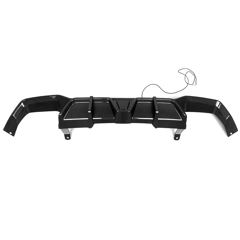 SOOQOO BMW X4 G02 LCI Prepreg Carbon Fiber Rear Diffuser With Brake Light