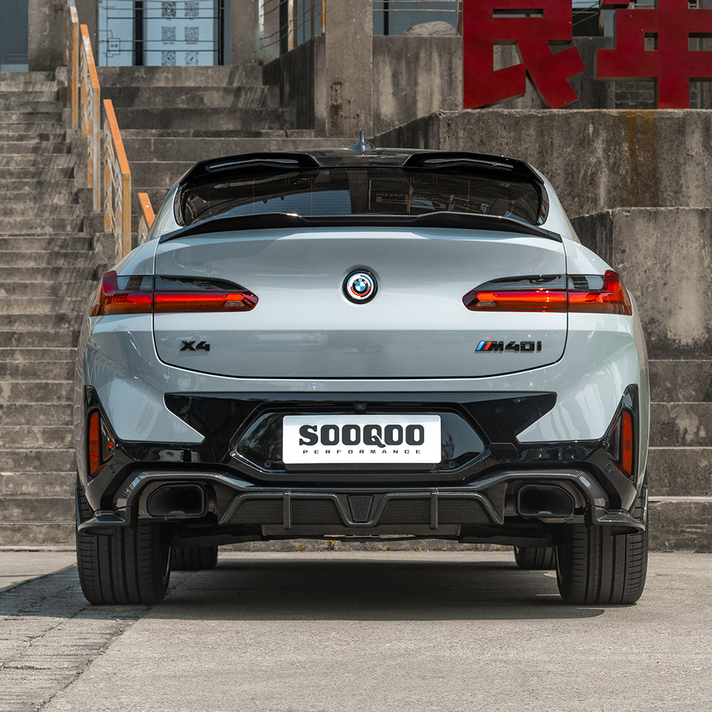SOOQOO BMW X4M F98 Prepreg Carbon Fiber Rear Spoiler