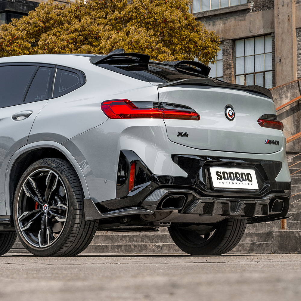 SOOQOO BMW X4M F98 Prepreg Carbon Fiber Rear Spoiler