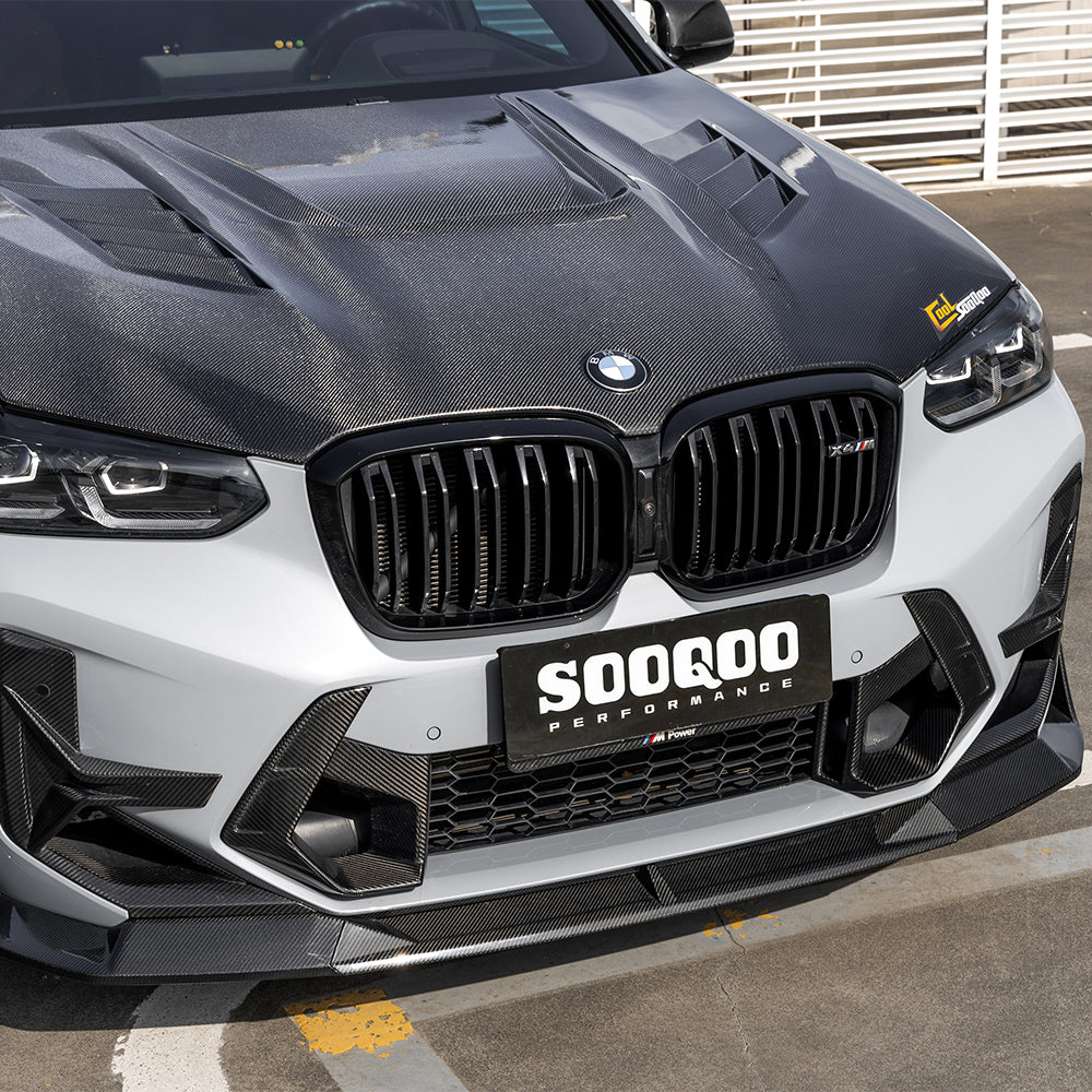 SOOQOO BMW X3M F97 X4M F98 LCI Type-B Prepreg Carbon Fiber Front Lip