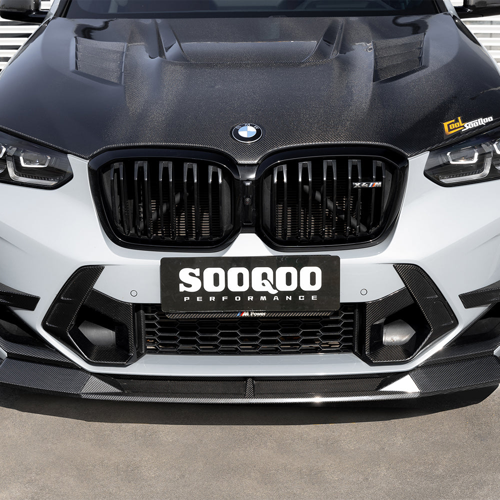 SOOQOO BMW X3M F97 X4M F98 LCI Type-B Prepreg Carbon Fiber Front Lip