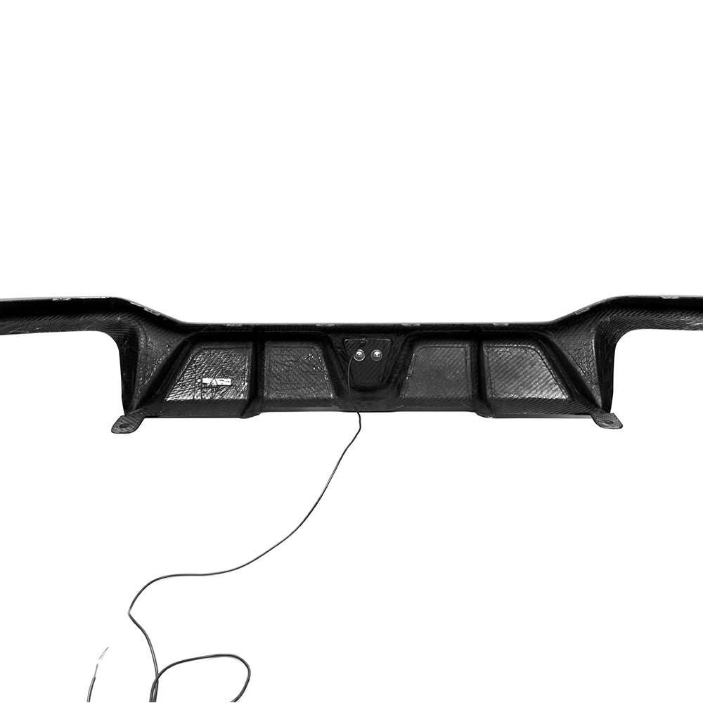 SOOQOO BMW X4M F98 LCI Prepreg Carbon Fiber Rear Diffuser With Brake Light
