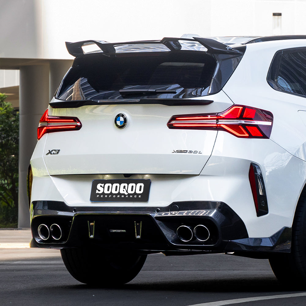 SOOQOO BMW X3 G45 Rear Window Fins In Prepreg Carbon Fiber