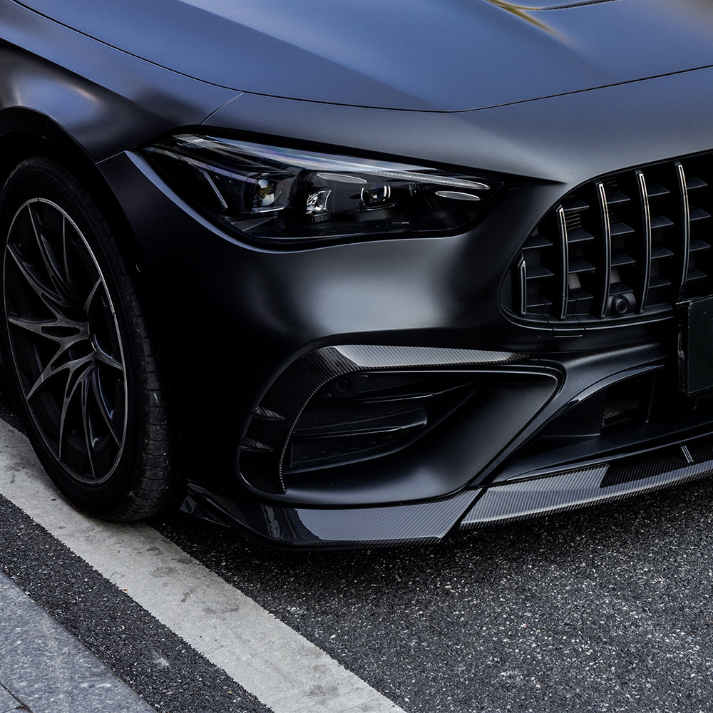 SOOQOO MERCEDES-AMG CLE 53 C236 Front Bumper Inserts In Prepreg Carbon Fiber