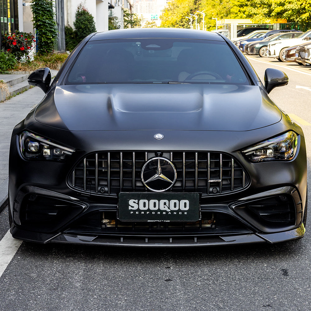 SOOQOO MERCEDES-AMG CLE 53 C236 Front Bumper Inserts In Prepreg Carbon Fiber