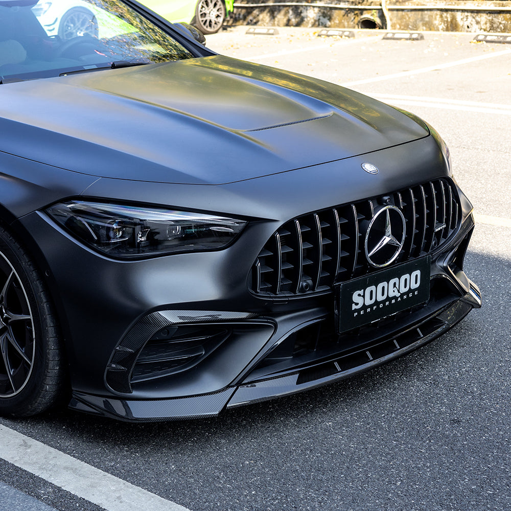 SOOQOO MERCEDES-AMG CLE 53 C236 Front Lip In Prepreg Carbon Fiber