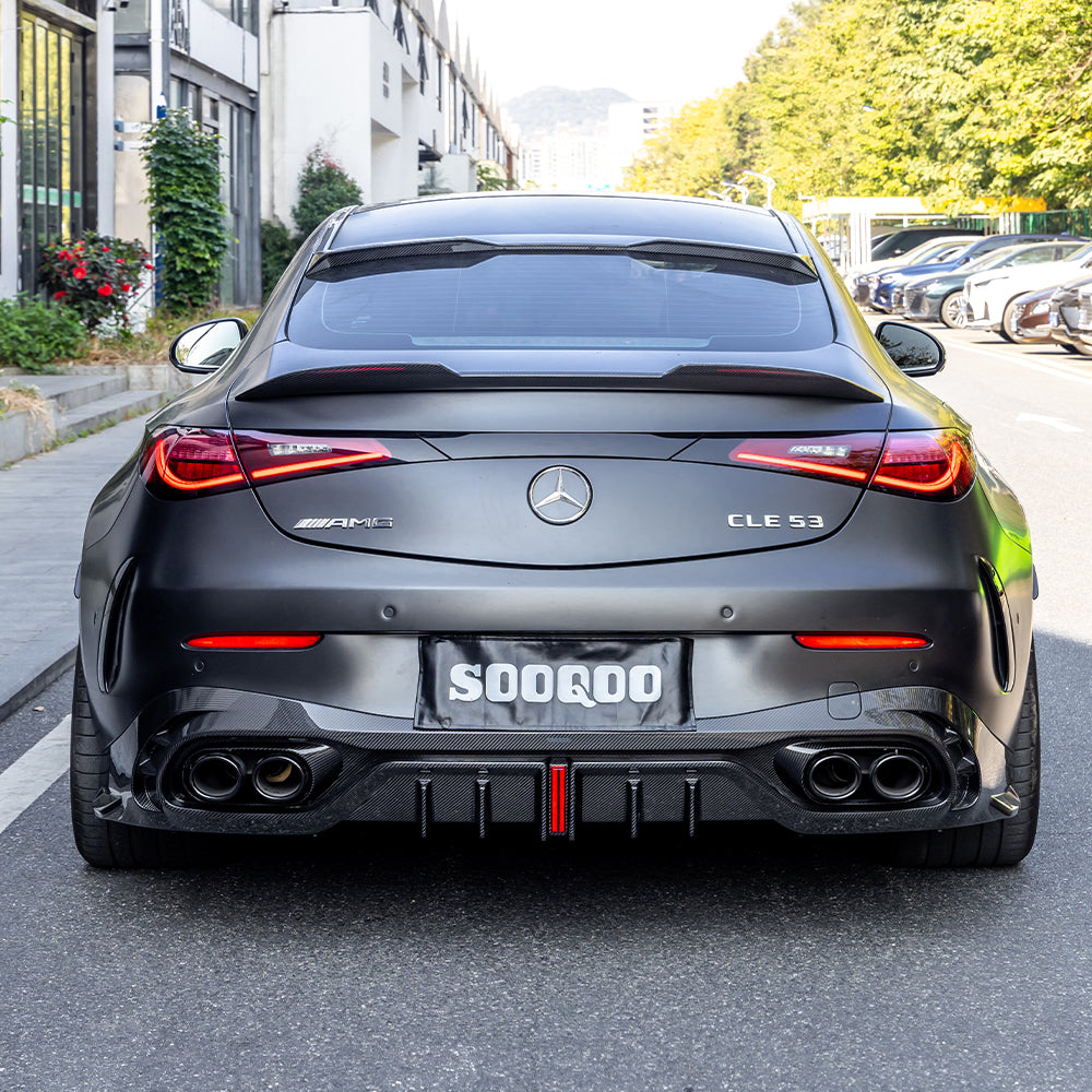 SOOQOO MERCEDES-AMG CLE 53 C236 Rear Diffuser In Prepreg Carbon Fiber