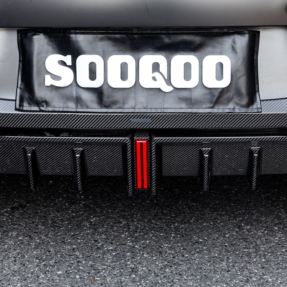 SOOQOO MERCEDES-AMG CLE 53 C236 Rear Diffuser In Prepreg Carbon Fiber