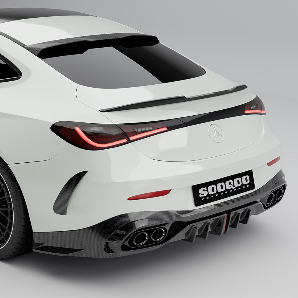 SOOQOO MERCEDES-AMG CLE 53 C236 Rear Diffuser In Prepreg Carbon Fiber