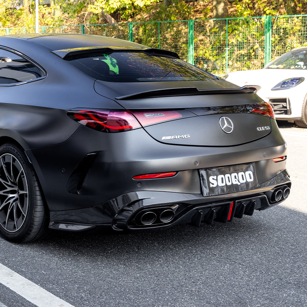 SOOQOO MERCEDES-AMG CLE 53 C236 Rear Diffuser In Prepreg Carbon Fiber
