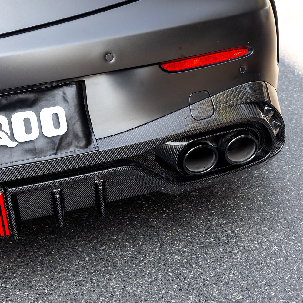 SOOQOO MERCEDES-AMG CLE 53 C236 Rear Diffuser In Prepreg Carbon Fiber