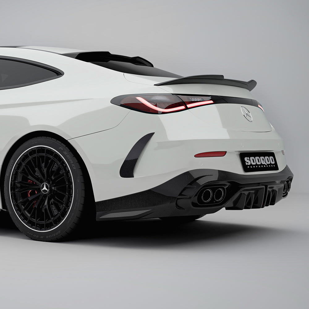 SOOQOO MERCEDES-AMG CLE 53 C236 Rear Diffuser In Prepreg Carbon Fiber