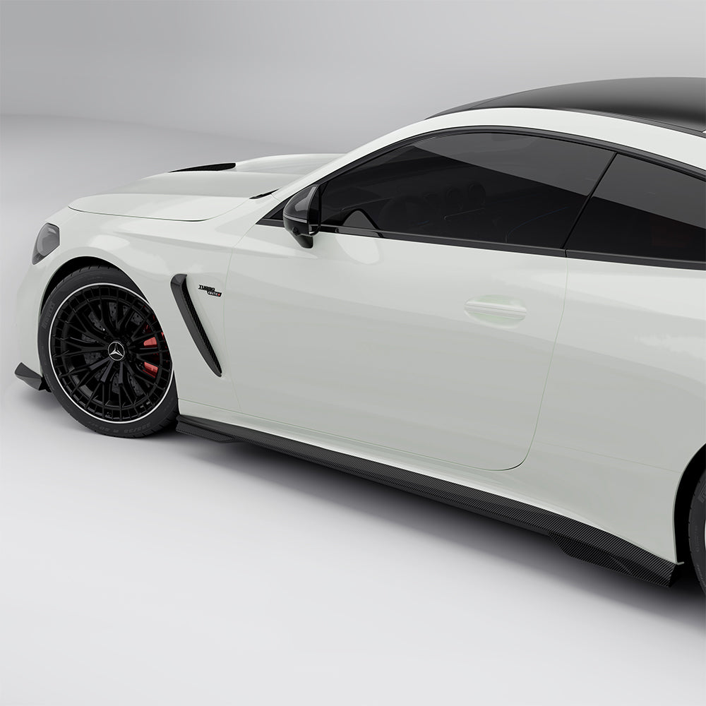 SOOQOO MERCEDES-AMG CLE 53 C236 Side Skirt In Prepreg Carbon Fiber