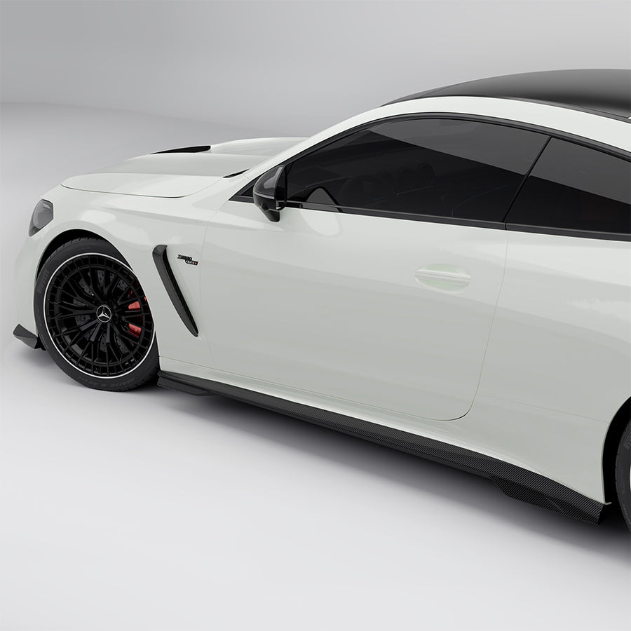 SOOQOO MERCEDES-AMG CLE 53 C236 Side Skirt In Prepreg Carbon Fiber